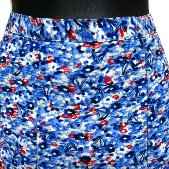 Cj Banks Multi Color Sailboat Print Pleated Skirt - Picture 3 of 9